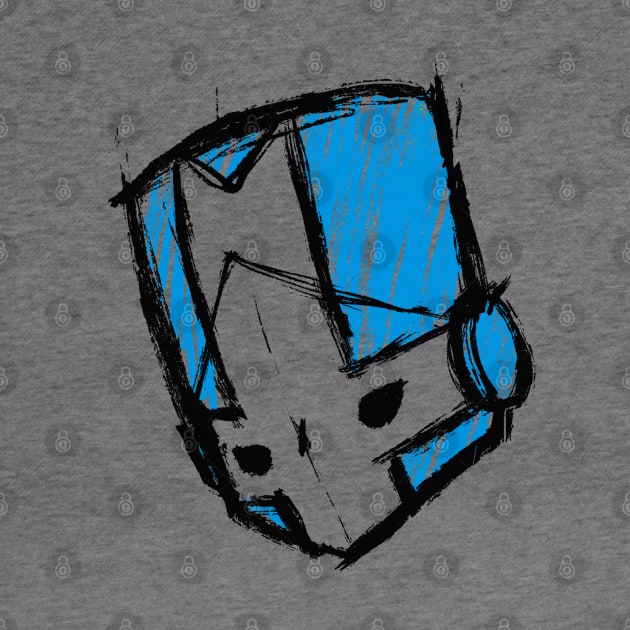 CASTLE CRASHERS - BLUE KNIGHT SKETCH by NezaWorks